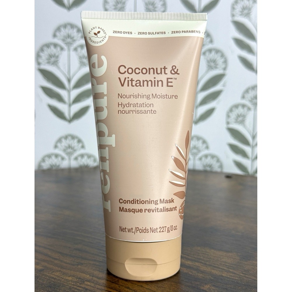 Renpure Coconut & Vitamin E Conditioning Mask 8 oz Sulfate free Plant Based NEW